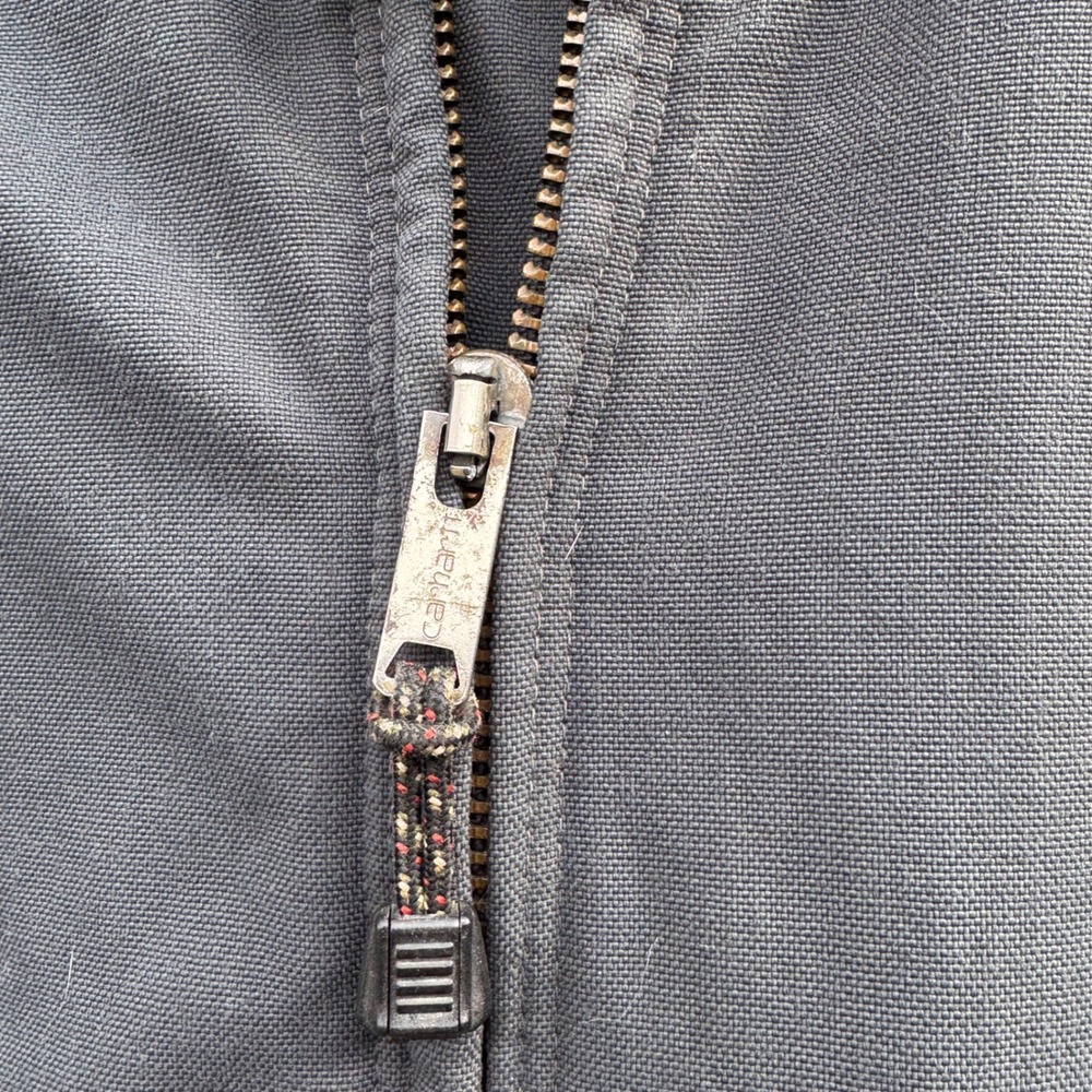 Vtg 90s Carhartt J140 Charcoal Grey Active Jacket 2XL Made in USA Red Script Tag - Picture 5 of 10